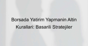 Borsada yatırım