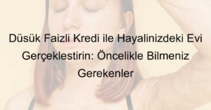 Düşük faizli kredi